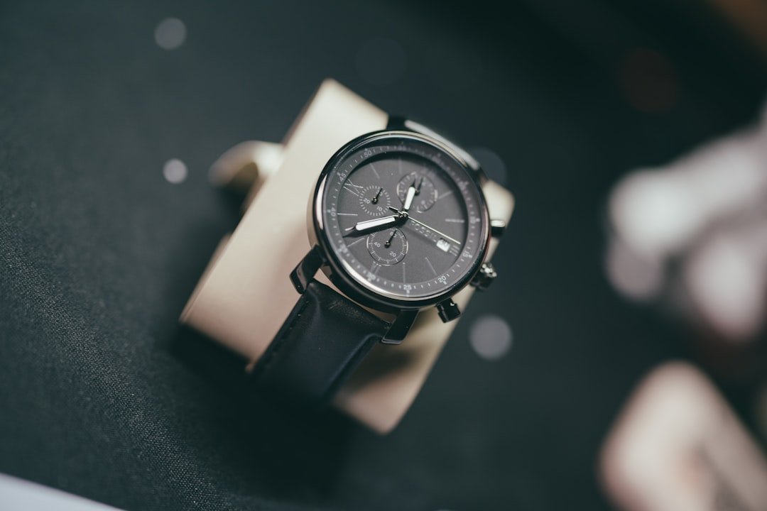 Luxury automatic watch with exhibition case back showing movement